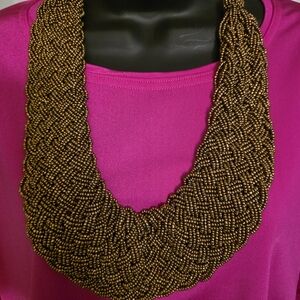 Sassy Jones Gold Statement Bib Necklace